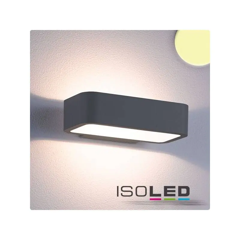 Expressversand LED Wandleuchte 1x7W CREE anthrazit 3000K warmweiß IP54 EEK G [A-G]