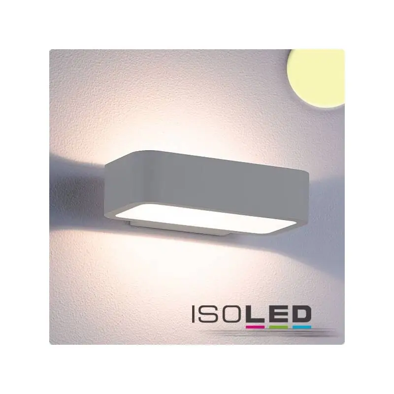 Angebot LED Wandleuchte 1x7W CREE silber 3000K warmweiß IP54 EEK G [A-G]