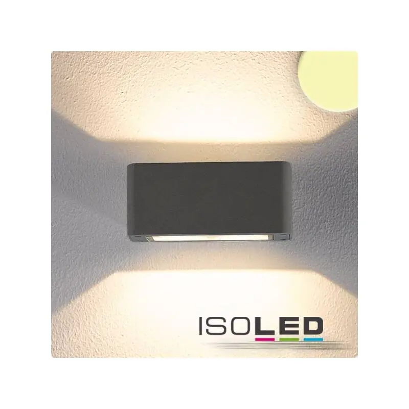 Angebot LED Wandleuchte Up&Down 4x3W CREE anthrazit 3000K warmweiß IP54 EEK G [A-G]