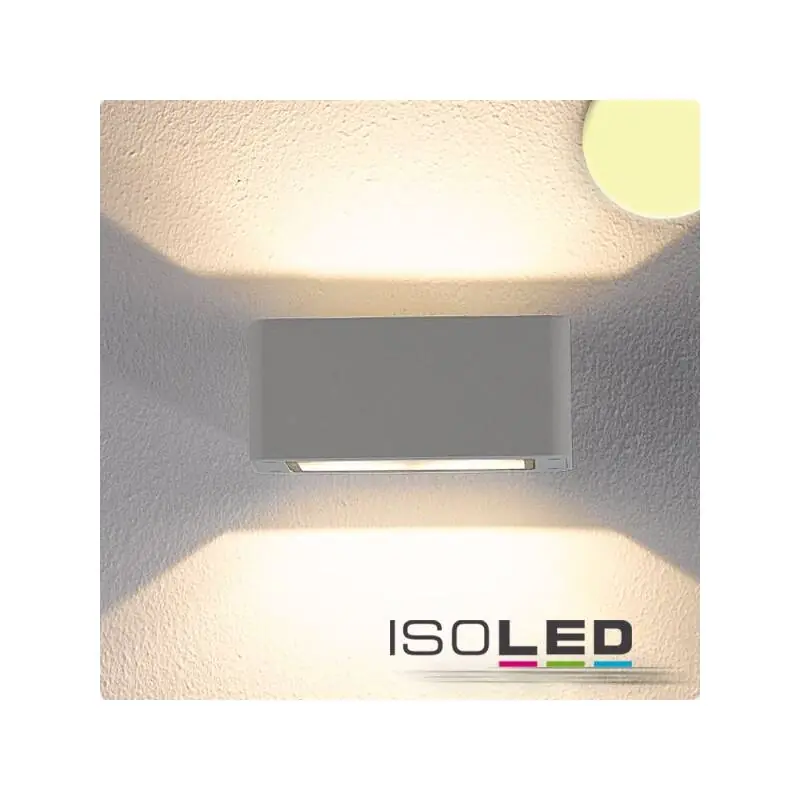 LED Wandleuchte Up&Down 4x3W CREE silber 3000K warmweiß IP54 EEK G [A-G] Markenware