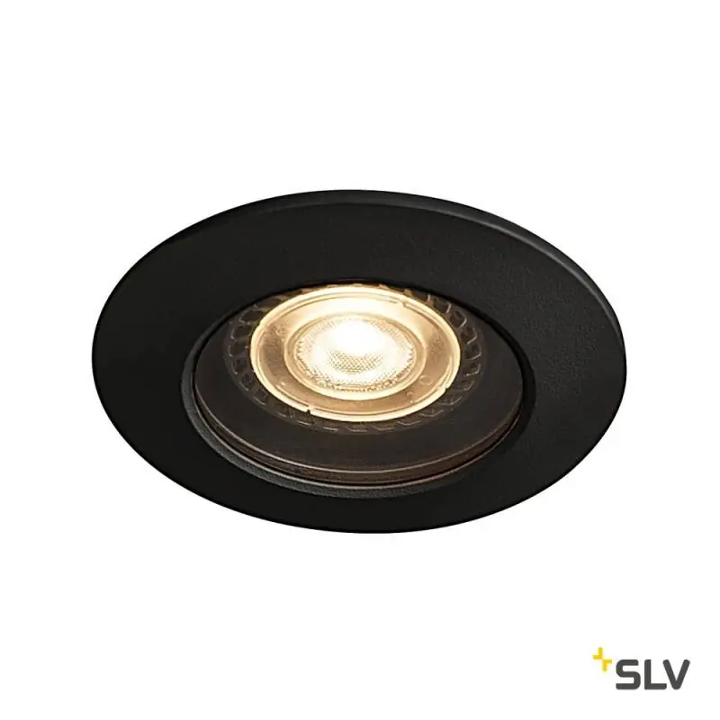 VARU Outdoor Deckeneinbauleuchte Ø75mm GU10 230V IP65 - schwarz Knallerangebot
