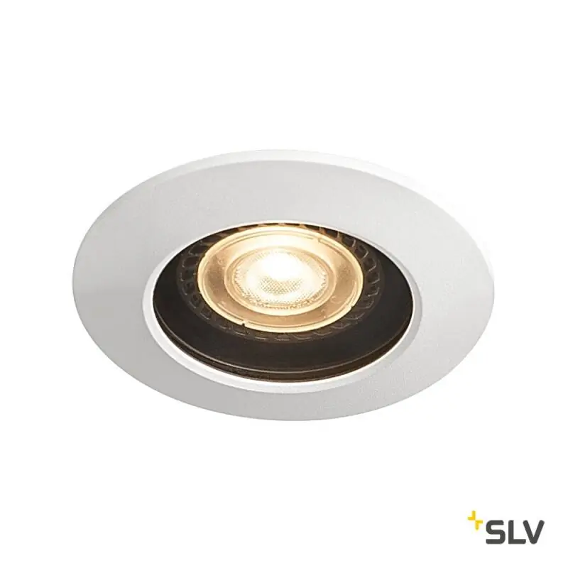 Preisknaller VARU Outdoor Deckeneinbauleuchte Ø75mm GU10 230V IP65 - schwarz/weiß