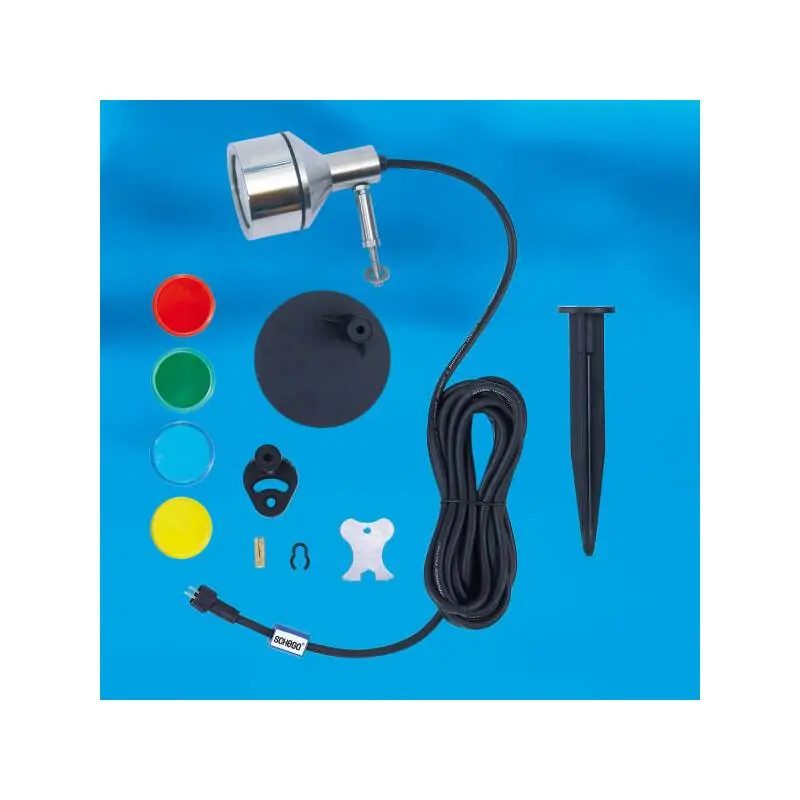 Garantierte Lieferung Unterwasserstrahler schegoLUX MAX MR16 12V Edelstahl mit Farblinsen