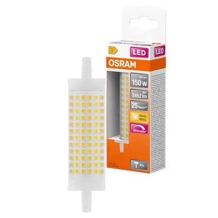 Top-Angebot LED Leuchtmittel R7s 118mm 19W = 150W 2452lm 2700K Warm 360° OSRAM STAR Dimmbar