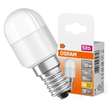 LED Leuchtmittel E14 T26 2,3W = 20W 200lm 2700K Warm 160° OSRAM STAR Direktkauf