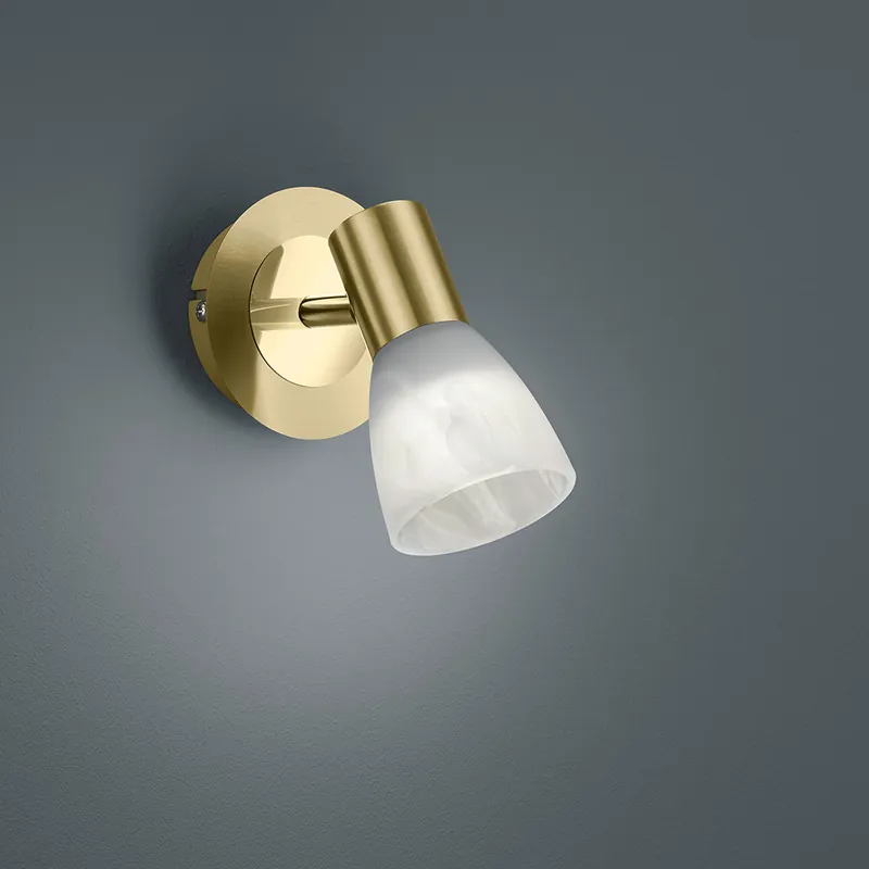 1er Spot, Schwenkbar, LED Strahler, Goldfarbig, Hotel-Design Super-Preis