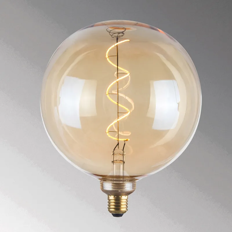 Neu Im Sortiment LED Leuchtmittel, Filament, Kugel, Bernsteinfarben, E27, 24 cm Höhe