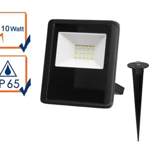 10 Watt LED Strahler ALU, 4000 Kelvin Neutralweiß, IP65 Neu Im Sortiment