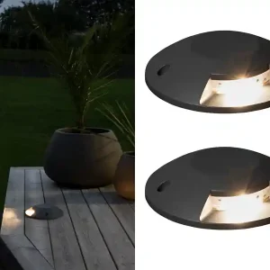 2 LED Terrassen- Bodenaufbaustrahler ALU anthrazit IP65 Beliebt