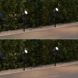 2er Set Solar Gartenstrahler auch per USB aufladbar Rabatt