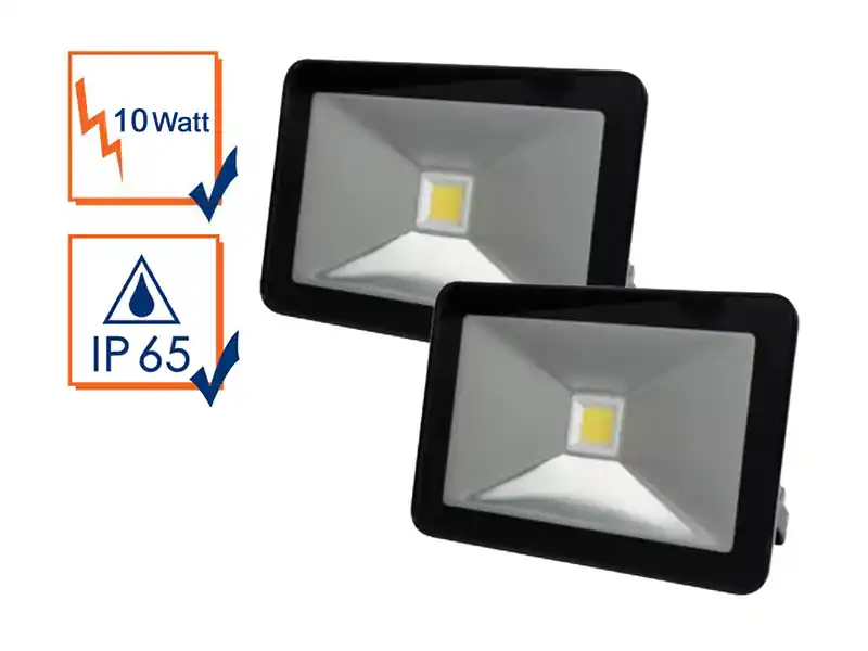 10 Watt LED Strahler 2er SET, 4000K Neutralweiß Billig