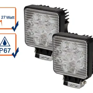 27 Watt LED Strahler ALU 2er SET, 4250 Kelvin Echt
