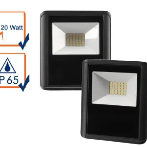Meistverkauft 2er SET LED Außenstrahler 20Watt IP65