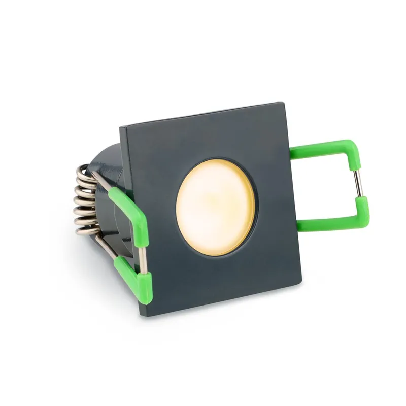 Einbaustrahler Mini Livorno eckig 3W IP65 durchverbindbar - Lichtfarbe: CCT 2700K-5500K - Farbe: anthrazit RAL 7016 Preisknaller