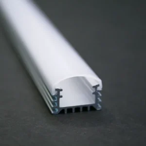 1 m Aluminiumprofil 18 x 14 mm milchig satinierter Abdeckung inkl. 2x Endkappen Markenware