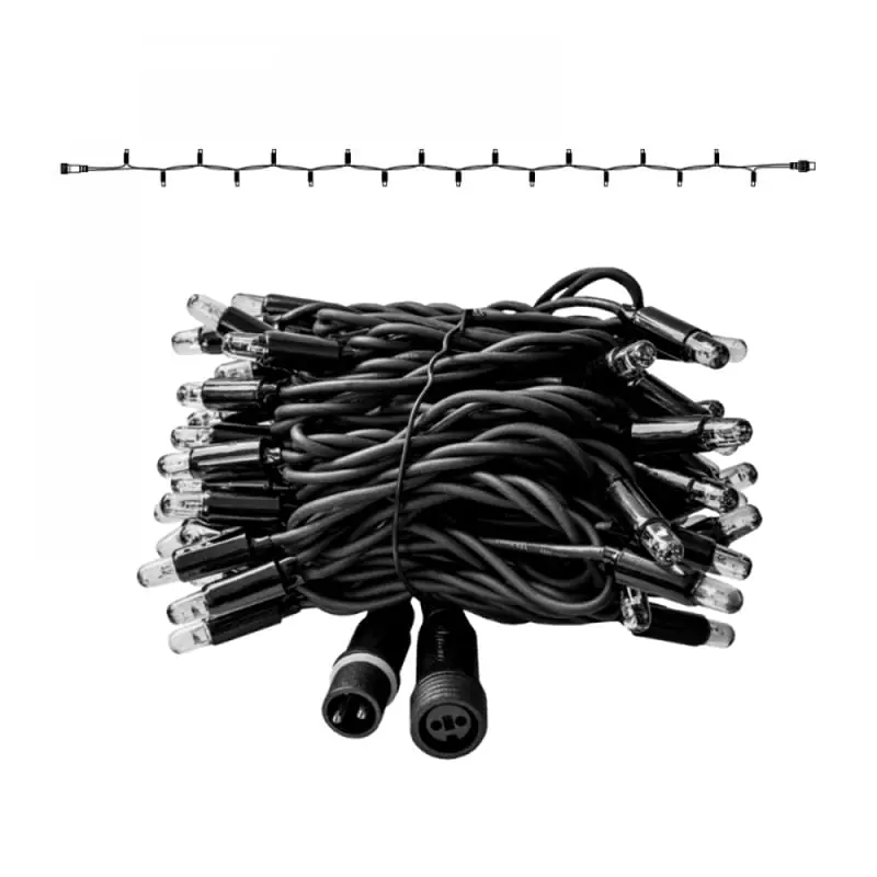 10m Lichterkette 100 LEDs 2400K, Kabel schwarz
         | Magic Leds Knallerangebot