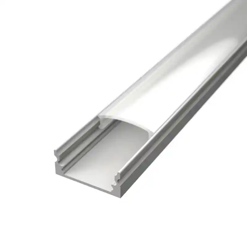 Solange Der Vorrat Reicht 2 m weißes U-Profil | Alu flach | 17,3 x 8 mm | milchige Abdeckung
